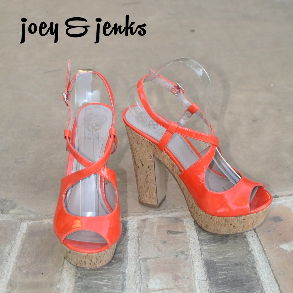 Vince Camuto Leather VC Deville Sandals Shoes 9.5